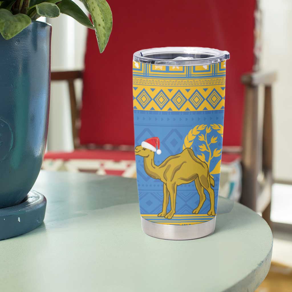 Personalized Eritrea Christmas Tumbler Cup Ruhus Beal Lidet - National Emblem - Wonder Print Shop