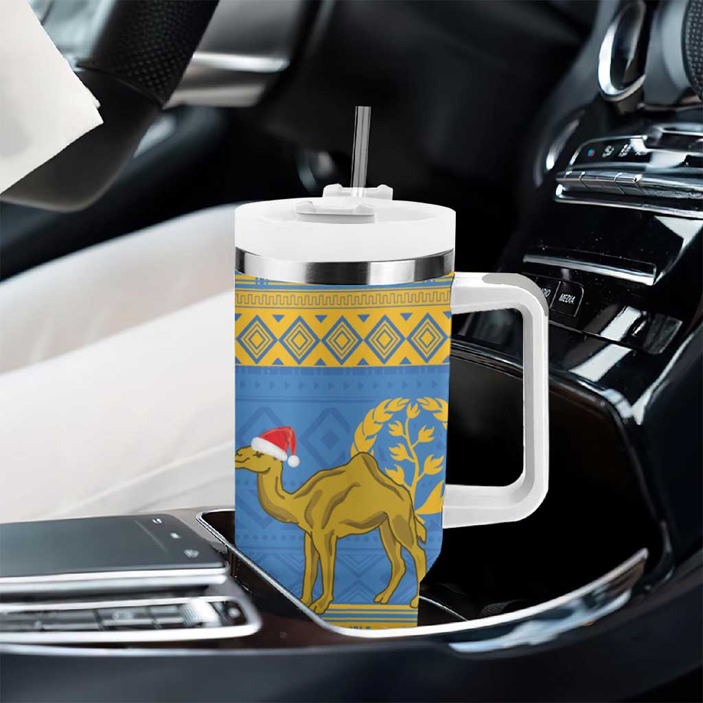 Personalized Eritrea Christmas Tumbler With Handle Ruhus Beal Lidet - National Emblem - Wonder Print Shop