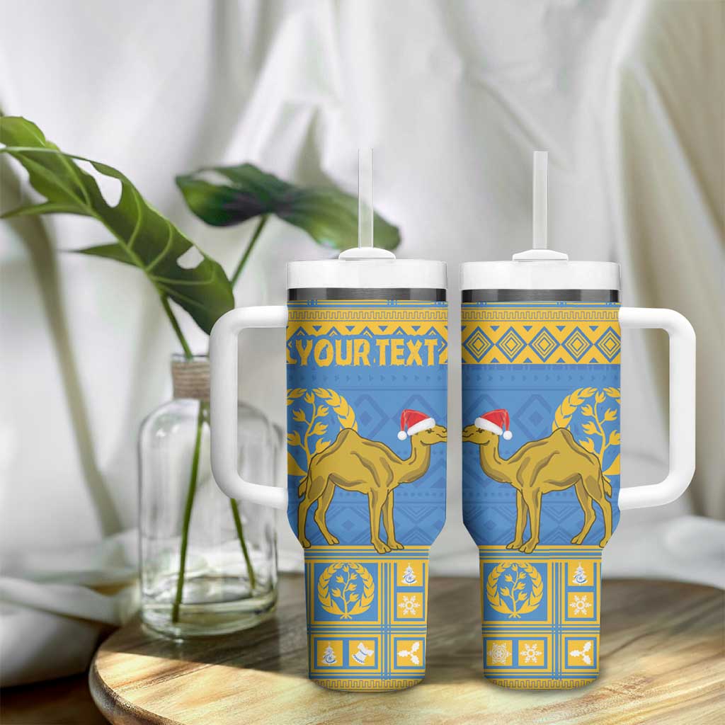 Personalized Eritrea Christmas Tumbler With Handle Ruhus Beal Lidet - National Emblem - Wonder Print Shop