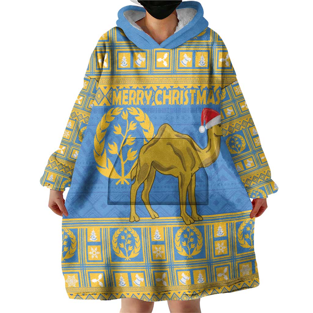 Personalized Eritrea Christmas Wearable Blanket Hoodie Ruhus Beal Lidet - National Emblem - Wonder Print Shop