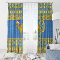 Personalized Eritrea Christmas Window Curtain Ruhus Beal Lidet - National Emblem - Wonder Print Shop