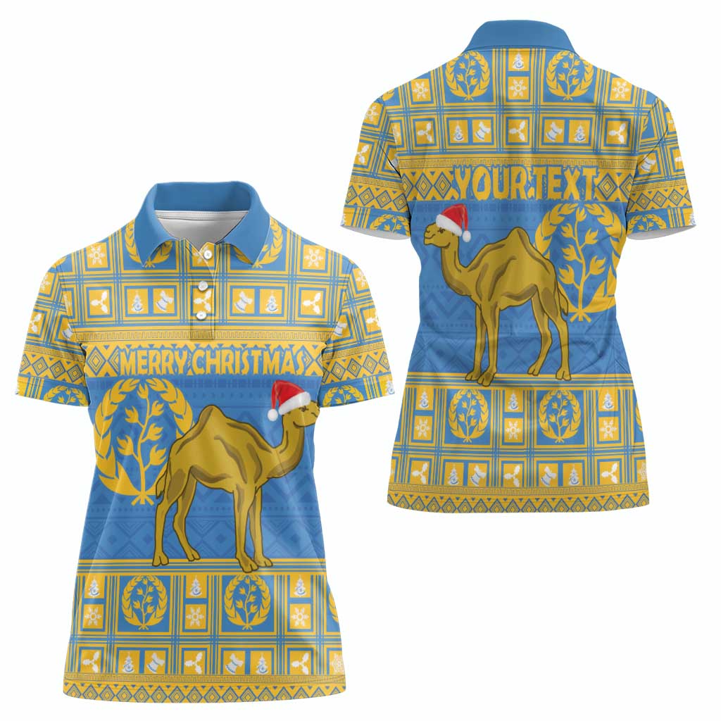 Personalized Eritrea Christmas Women Polo Shirt Ruhus Beal Lidet - National Emblem - Wonder Print Shop