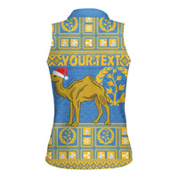 Personalized Eritrea Christmas Women Sleeveless Polo Shirt Ruhus Beal Lidet - National Emblem - Wonder Print Shop
