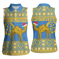 Personalized Eritrea Christmas Women Sleeveless Polo Shirt Ruhus Beal Lidet - National Emblem - Wonder Print Shop