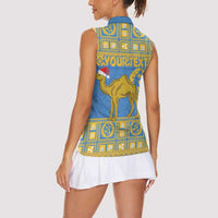 Personalized Eritrea Christmas Women Sleeveless Polo Shirt Ruhus Beal Lidet - National Emblem - Wonder Print Shop