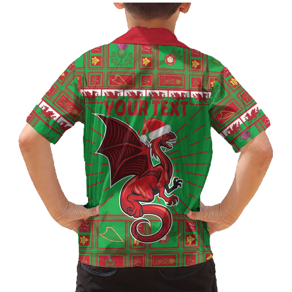 Personalized Wales Nadolig Llawen Family Matching Mermaid Dress and Hawaiian Shirt Welsh Dragon Mascot - Merry Xmas - Wonder Print Shop