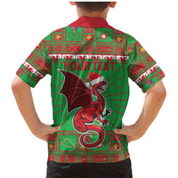 Personalized Wales Nadolig Llawen Family Matching Mermaid Dress and Hawaiian Shirt Welsh Dragon Mascot - Merry Xmas - Wonder Print Shop