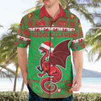 Personalized Wales Nadolig Llawen Hawaiian Shirt Welsh Dragon Mascot - Merry Xmas - Wonder Print Shop