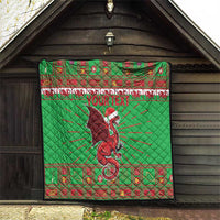 Personalized Wales Nadolig Llawen Quilt Welsh Dragon Mascot - Merry Xmas - Wonder Print Shop