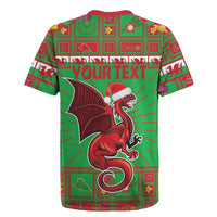 Personalized Wales Nadolig Llawen Rugby Jersey Welsh Dragon Mascot - Merry Xmas - Wonder Print Shop