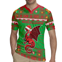 Personalized Wales Nadolig Llawen Rugby Jersey Welsh Dragon Mascot - Merry Xmas - Wonder Print Shop