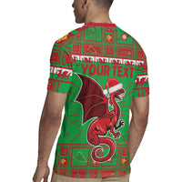 Personalized Wales Nadolig Llawen Rugby Jersey Welsh Dragon Mascot - Merry Xmas - Wonder Print Shop