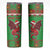 Personalized Wales Nadolig Llawen Skinny Tumbler Welsh Dragon mascot - Merry Xmas - Wonder Print Shop