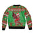 Personalized Wales Nadolig Llawen Sleeve Zip Bomber Jacket Welsh Dragon Mascot - Merry Xmas - Wonder Print Shop