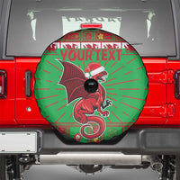 Personalized Wales Nadolig Llawen Spare Tire Cover Welsh Dragon Mascot - Merry Xmas - Wonder Print Shop