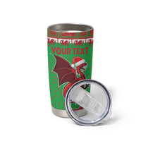 Personalized Wales Nadolig Llawen Tumbler Cup Welsh Dragon mascot - Merry Xmas - Wonder Print Shop