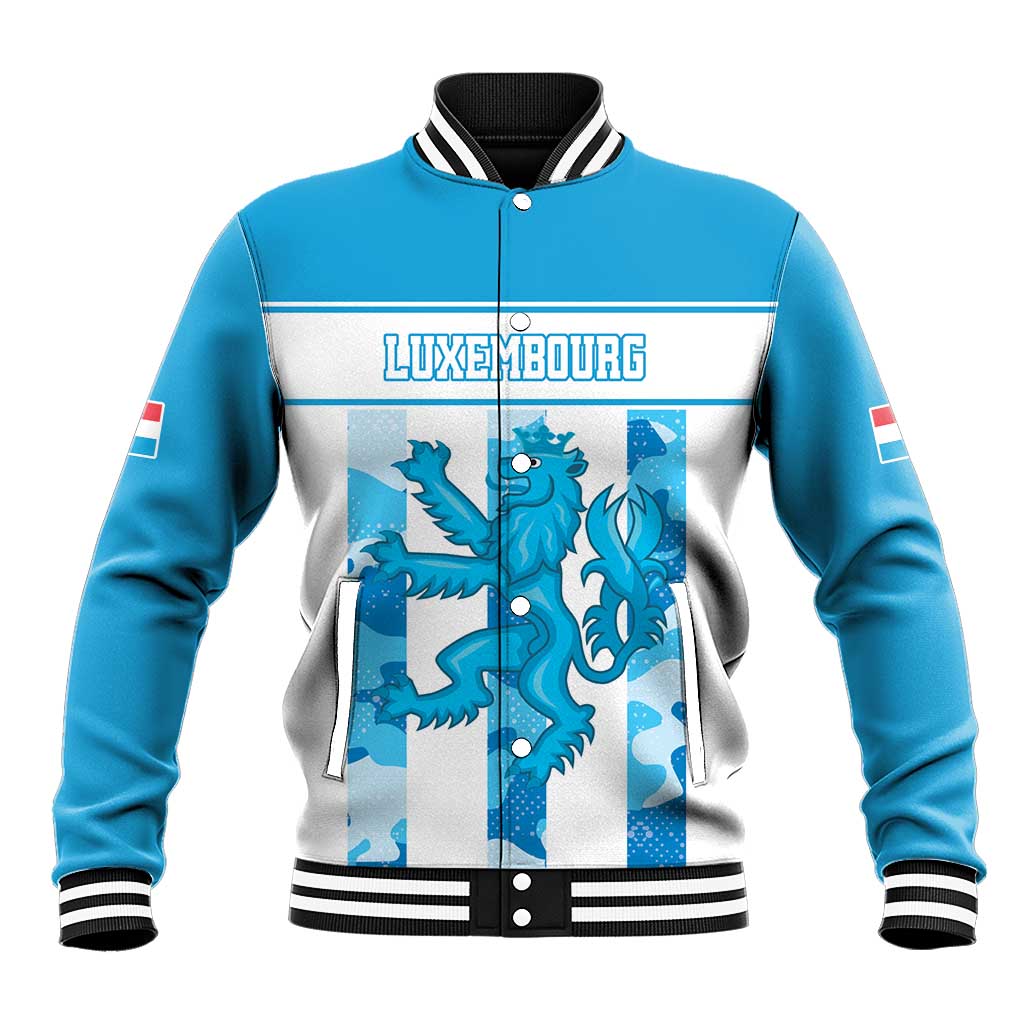 Personalized Luxembourg Baseball Jacket Roude Leiw Grunge Style - Wonder Print Shop