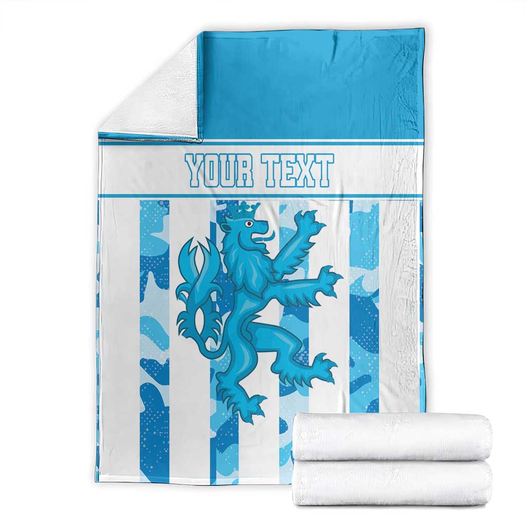 Personalized Luxembourg Blanket Roude Leiw Grunge Style