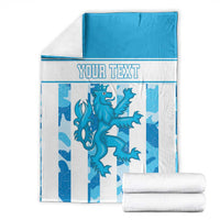 Personalized Luxembourg Blanket Roude Leiw Grunge Style