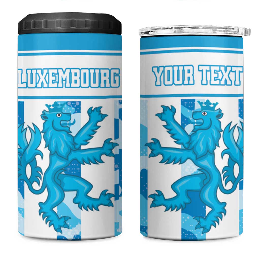Personalized Luxembourg 4 in 1 Can Cooler Tumbler Roude Leiw Grunge Style - Wonder Print Shop