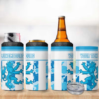 Personalized Luxembourg 4 in 1 Can Cooler Tumbler Roude Leiw Grunge Style - Wonder Print Shop