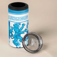 Personalized Luxembourg 4 in 1 Can Cooler Tumbler Roude Leiw Grunge Style - Wonder Print Shop