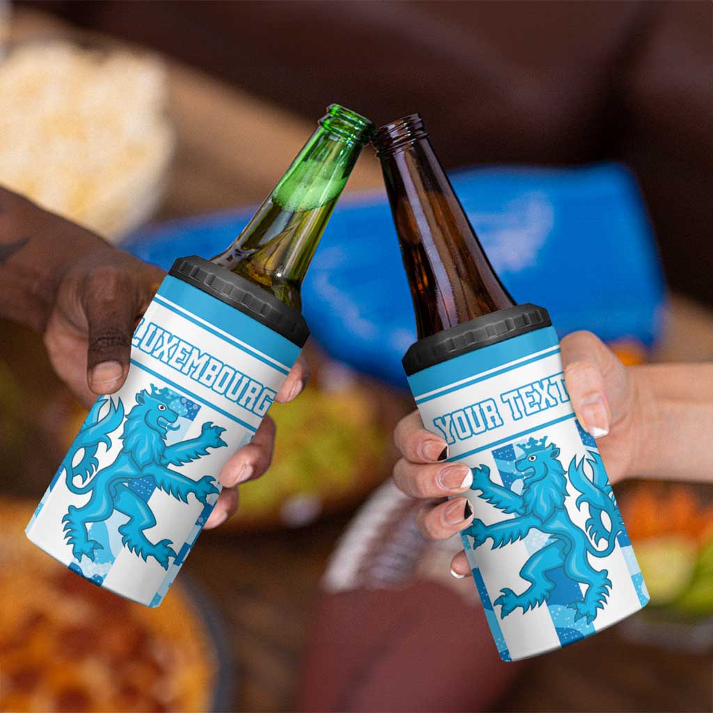 Personalized Luxembourg 4 in 1 Can Cooler Tumbler Roude Leiw Grunge Style - Wonder Print Shop