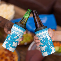 Personalized Luxembourg 4 in 1 Can Cooler Tumbler Roude Leiw Grunge Style - Wonder Print Shop