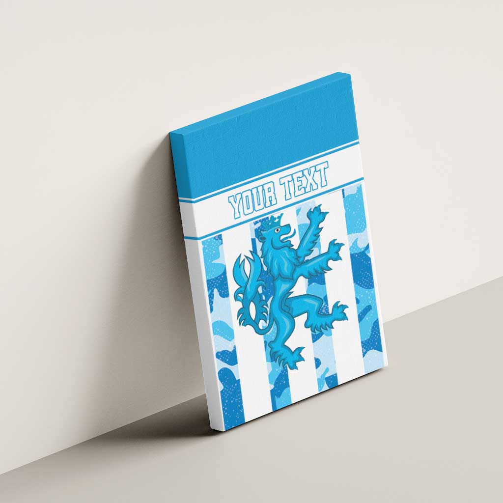 Personalized Luxembourg Canvas Wall Art Roude Leiw Grunge Style - Wonder Print Shop