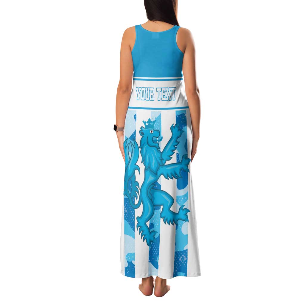 Personalized Luxembourg Family Matching Tank Maxi Dress and Hawaiian Shirt Roude Leiw Grunge Style - Wonder Print Shop