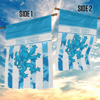 Personalized Luxembourg Garden Flag Roude Leiw Grunge Style - Wonder Print Shop