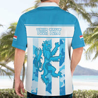 Personalized Luxembourg Hawaiian Shirt Roude Leiw Grunge Style - Wonder Print Shop