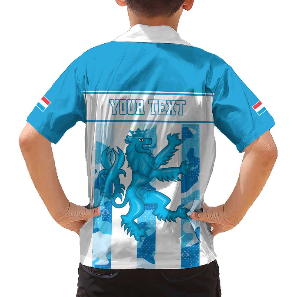 Personalized Luxembourg Hawaiian Shirt Roude Leiw Grunge Style - Wonder Print Shop