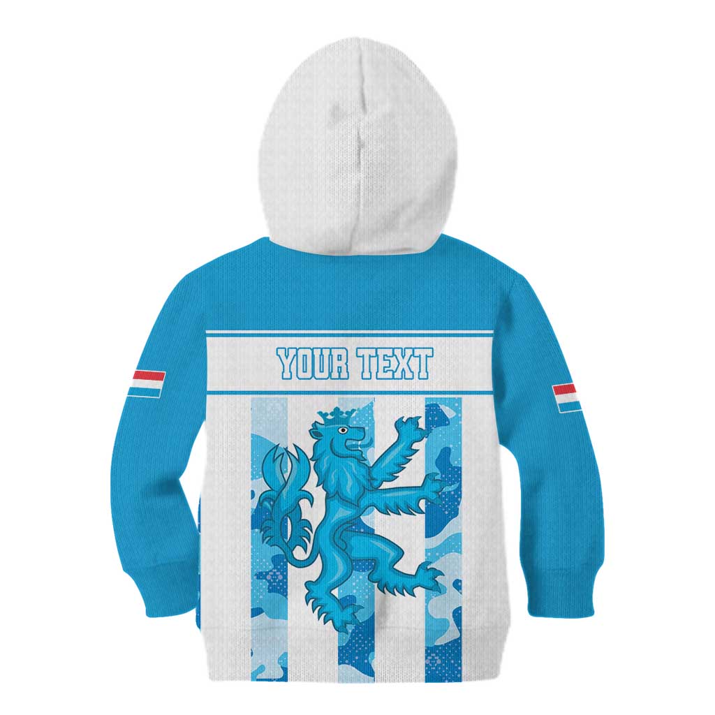 Personalized Luxembourg Kid Hoodie Roude Leiw Grunge Style - Wonder Print Shop