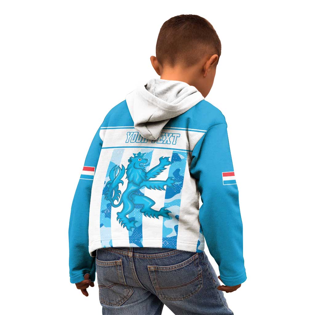 Personalized Luxembourg Kid Hoodie Roude Leiw Grunge Style - Wonder Print Shop