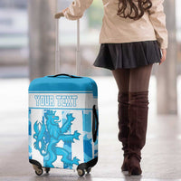 Personalized Luxembourg Luggage Cover Roude Leiw Grunge Style - Wonder Print Shop