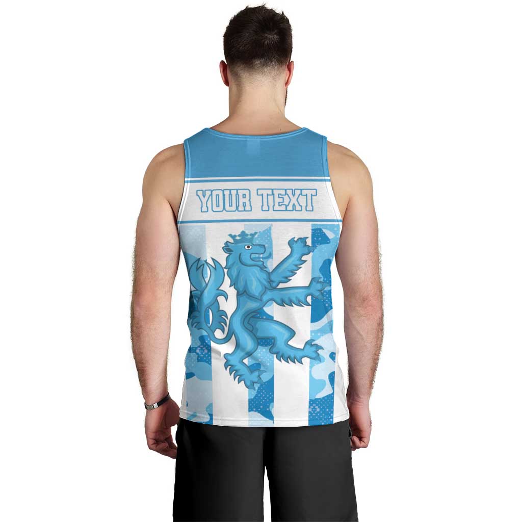 Personalized Luxembourg Men Tank Top Roude Leiw Grunge Style - Wonder Print Shop