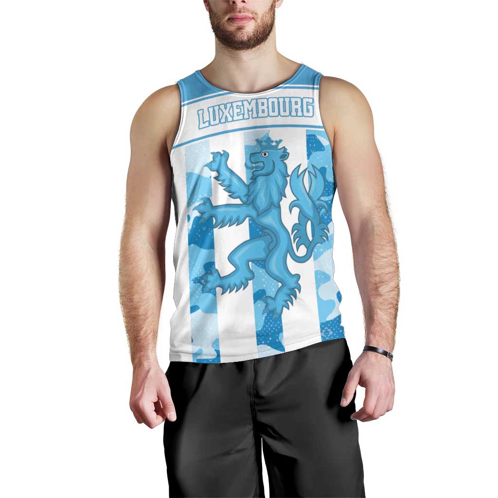 Personalized Luxembourg Men Tank Top Roude Leiw Grunge Style - Wonder Print Shop