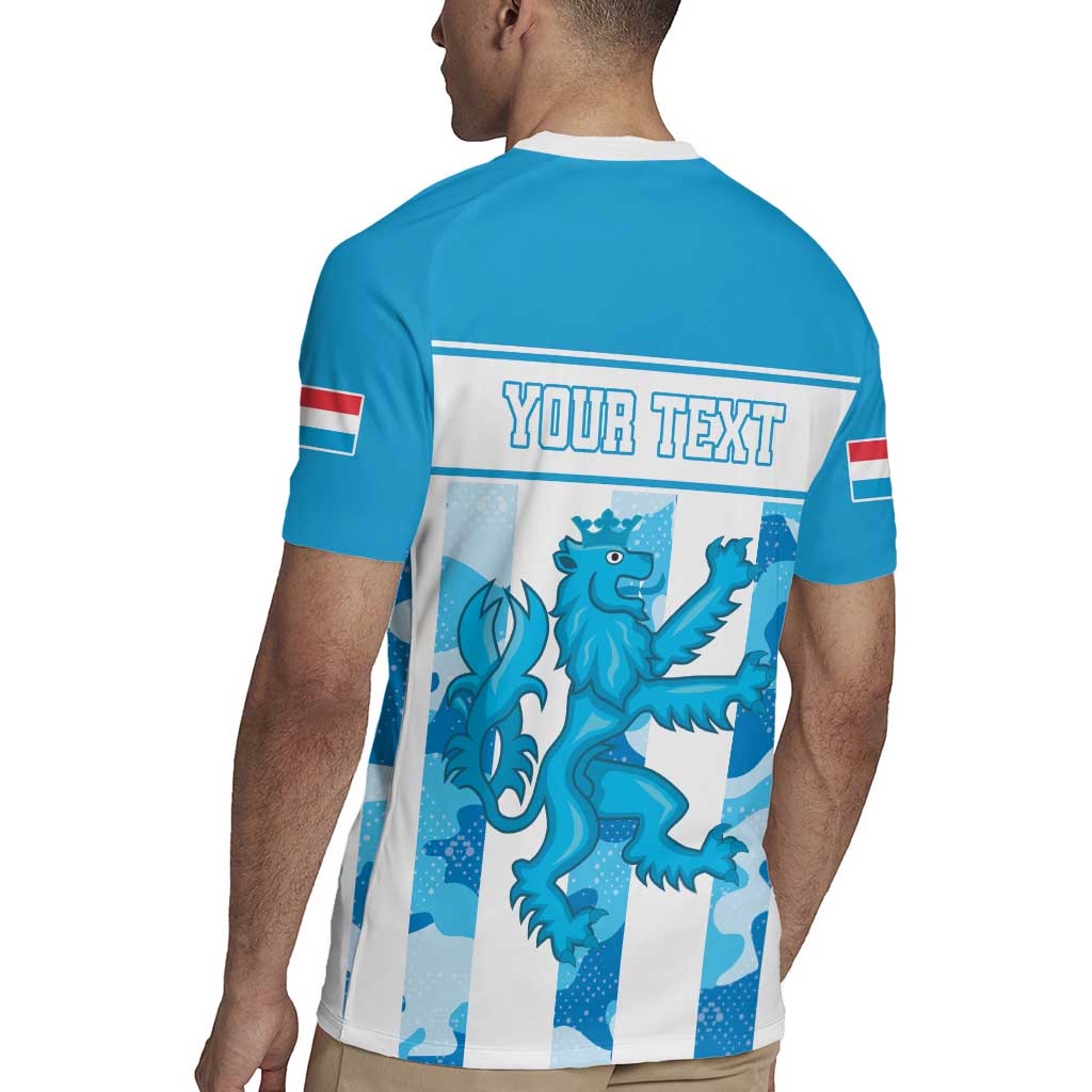 Personalized Luxembourg Rugby Jersey Roude Leiw Grunge Style - Wonder Print Shop