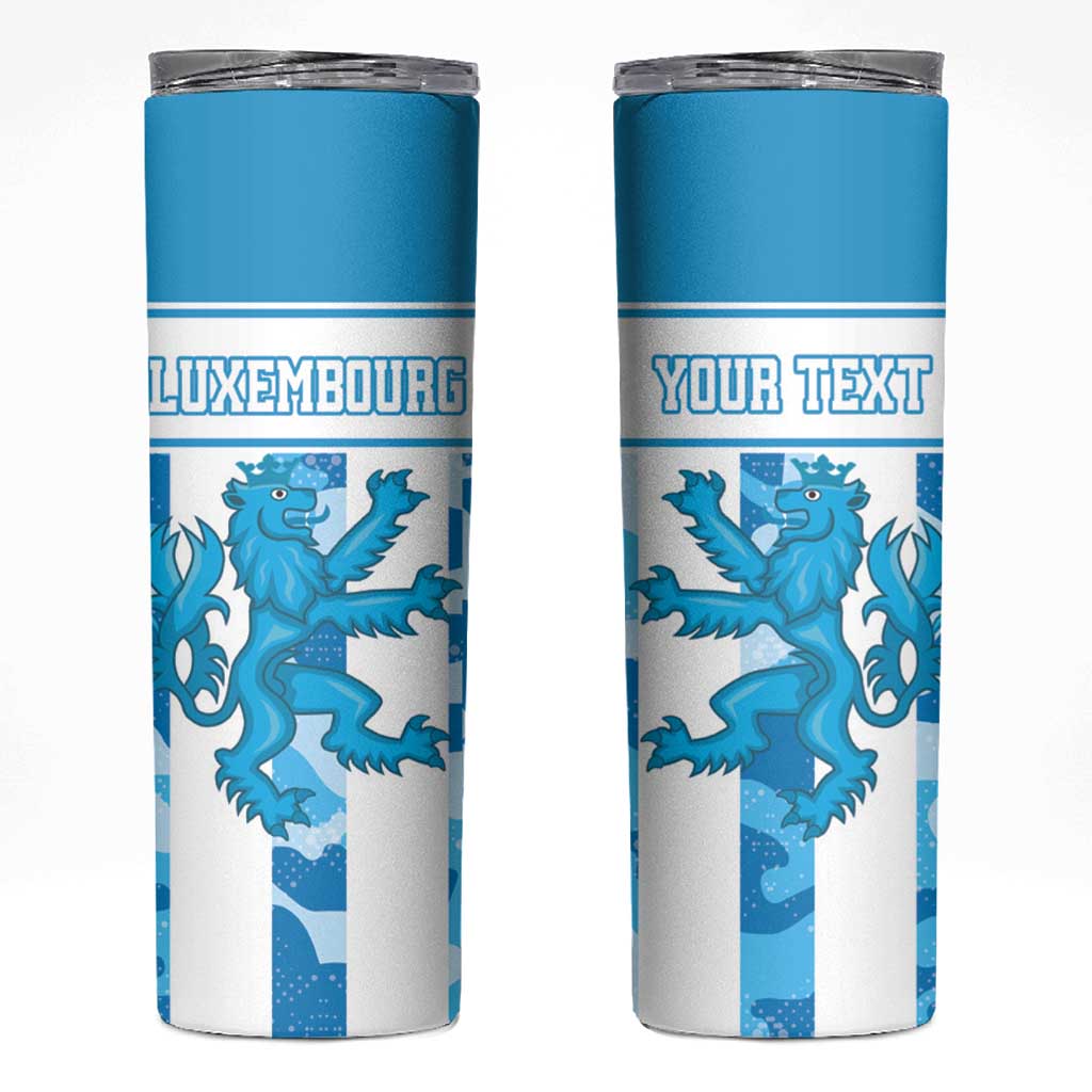 Personalized Luxembourg Skinny Tumbler Roude Leiw Grunge Style - Wonder Print Shop