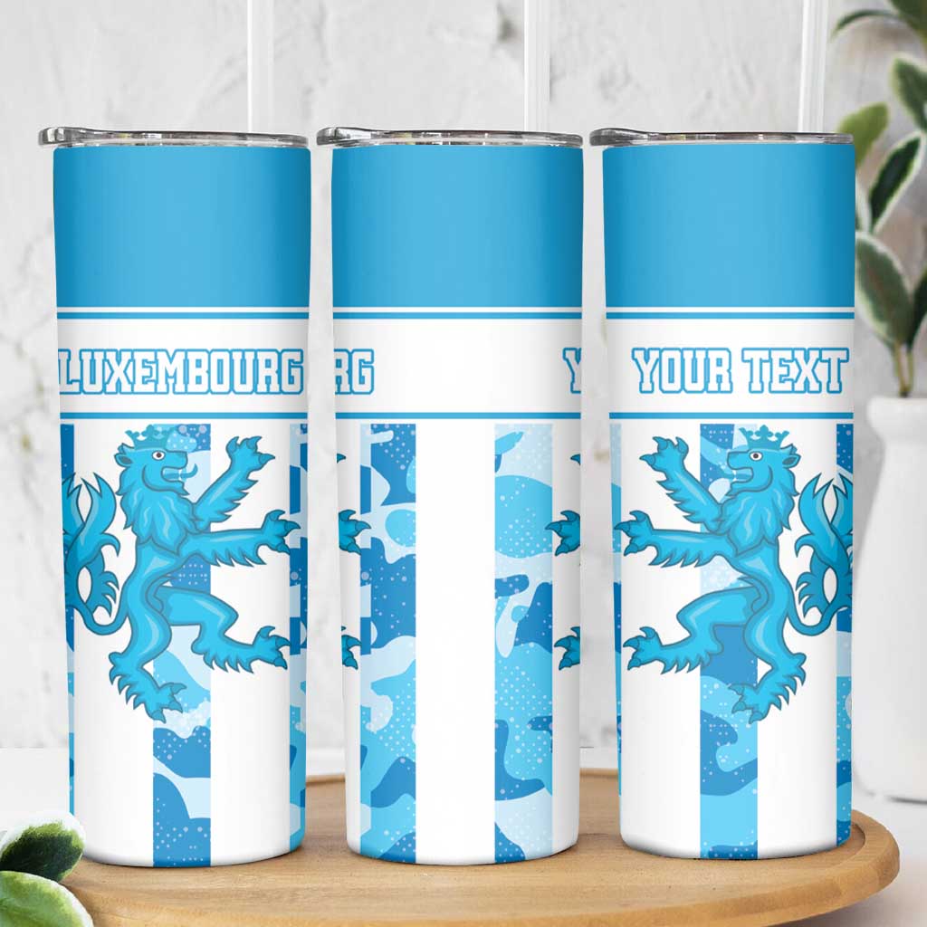 Personalized Luxembourg Skinny Tumbler Roude Leiw Grunge Style - Wonder Print Shop