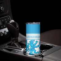 Personalized Luxembourg Skinny Tumbler Roude Leiw Grunge Style - Wonder Print Shop