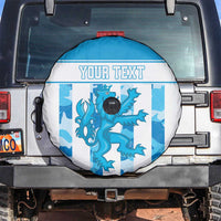 Personalized Luxembourg Spare Tire Cover Roude Leiw Grunge Style - Wonder Print Shop