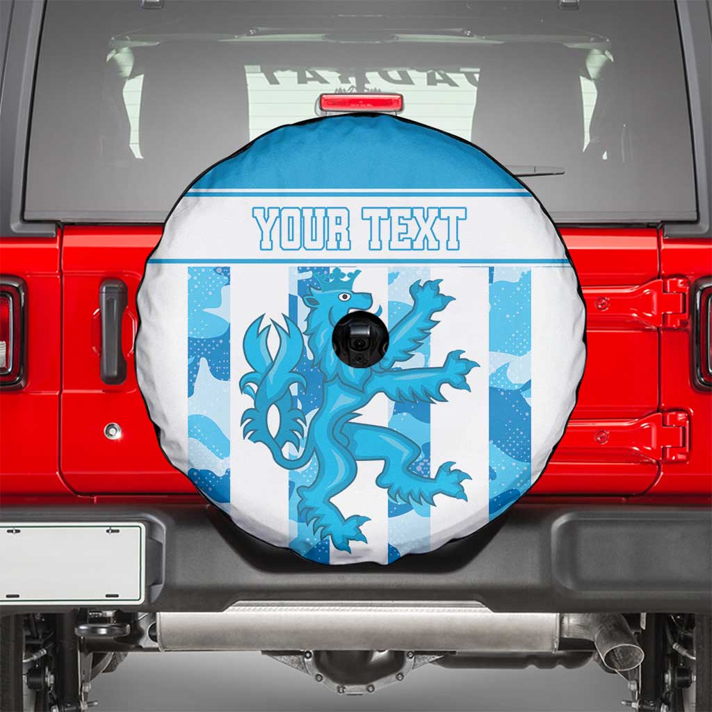 Personalized Luxembourg Spare Tire Cover Roude Leiw Grunge Style - Wonder Print Shop