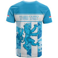 Personalized Luxembourg T Shirt Roude Leiw Grunge Style - Wonder Print Shop