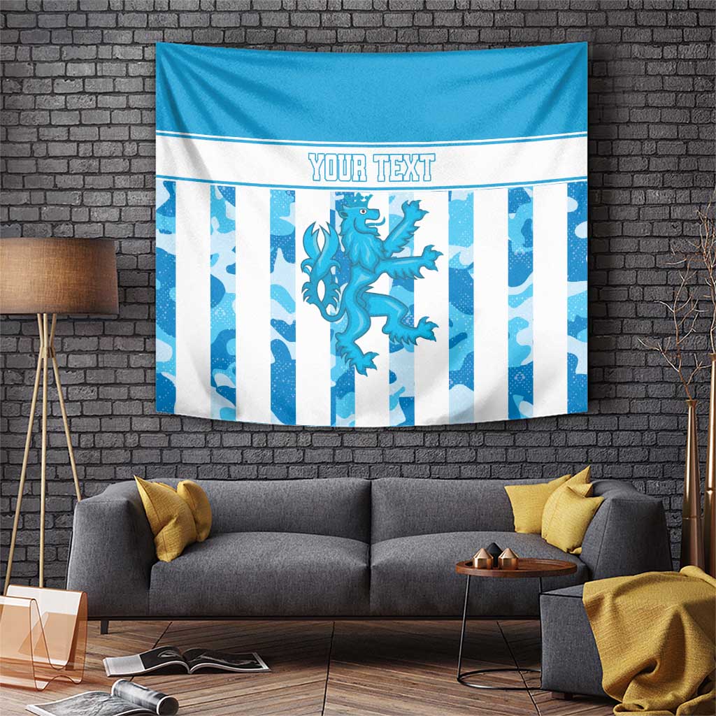 Personalized Luxembourg Tapestry Roude Leiw Grunge Style - Wonder Print Shop