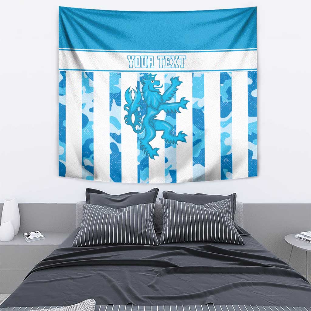 Personalized Luxembourg Tapestry Roude Leiw Grunge Style - Wonder Print Shop
