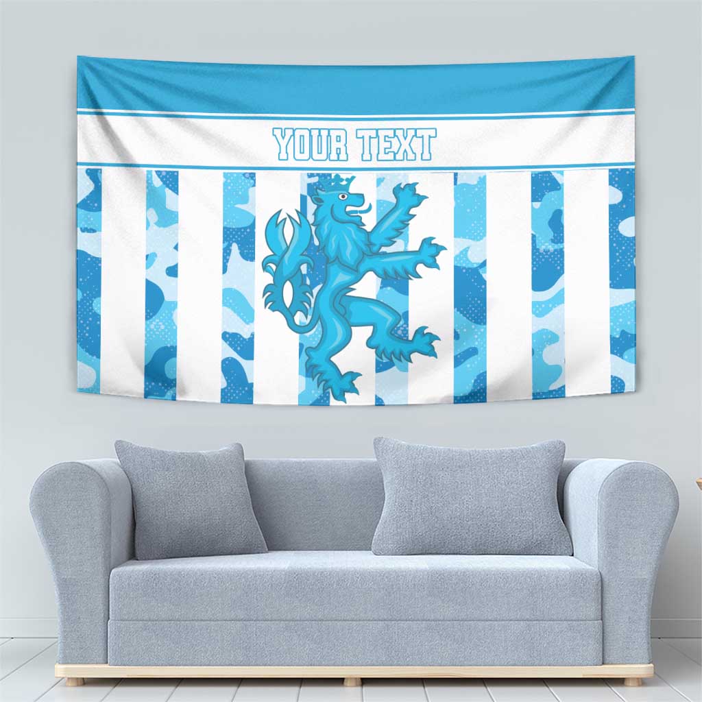 Personalized Luxembourg Tapestry Roude Leiw Grunge Style - Wonder Print Shop