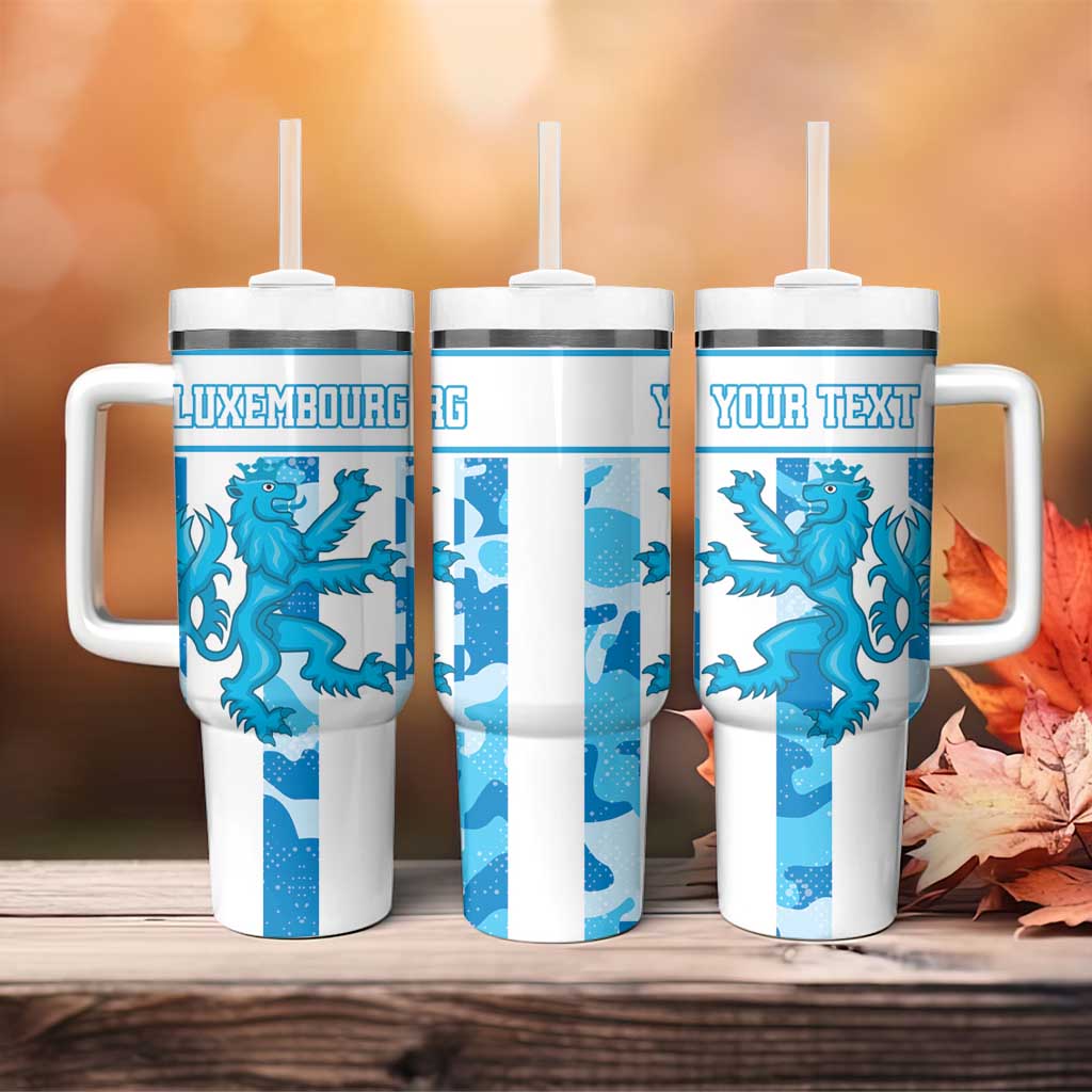 Personalized Luxembourg Tumbler With Handle Roude Leiw Grunge Style - Wonder Print Shop