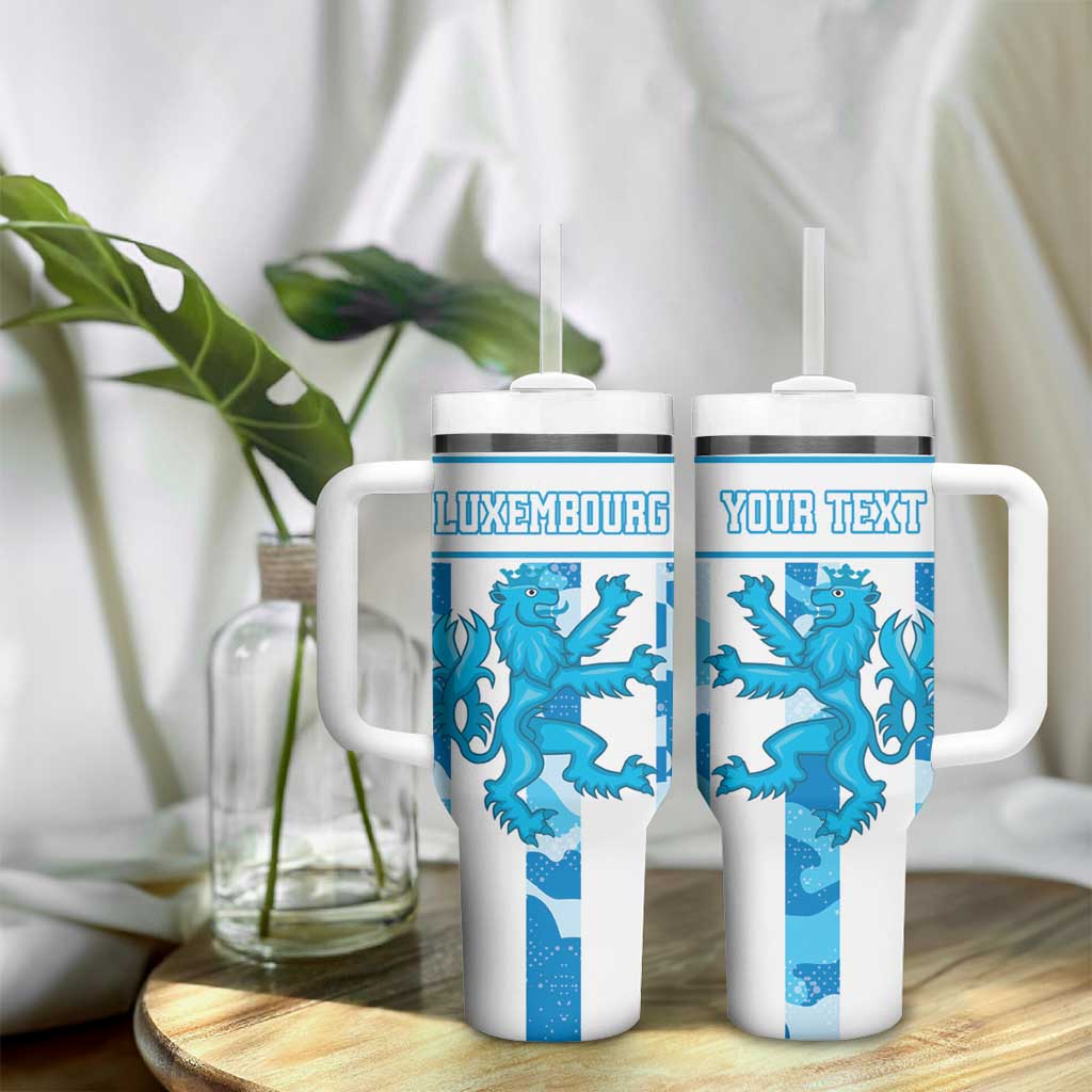 Personalized Luxembourg Tumbler With Handle Roude Leiw Grunge Style - Wonder Print Shop